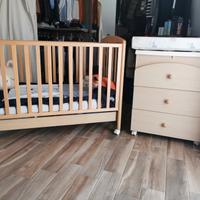 Lettino e Fasciatoio per cameretta bambini 