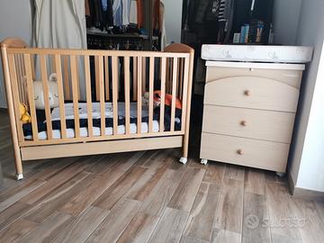 Lettino e Fasciatoio per cameretta bambini 