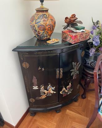 Mobile angolare laccato nero