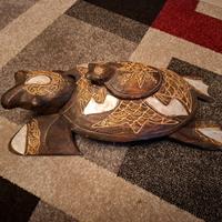 tartaruga in legno portaoggetti 