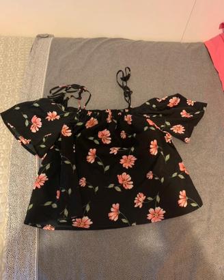 Maglia con stampa fiori