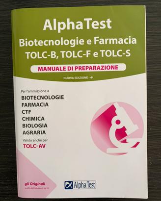 Alpha test biotecnologie e farmacia