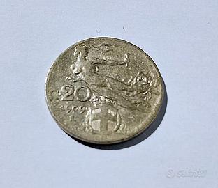 moneta da 20 centesimi del Regno d'Italia.1909
