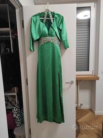 Abito + bolero in pura #seta con coppe imbottite