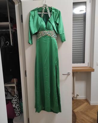Abito + bolero in pura #seta con coppe imbottite