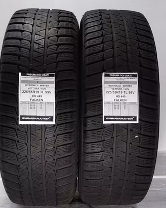 2 PNEUMATICI USATI 225/55R19 99V HS449 FALKEN GOMM