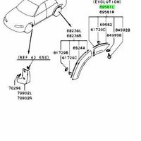Profilo posteriore sinistro Evo 5 6 MR439109