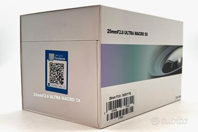 Laowa 25mm F2.8 Macro 5:1 per Sony FE - NUOVO