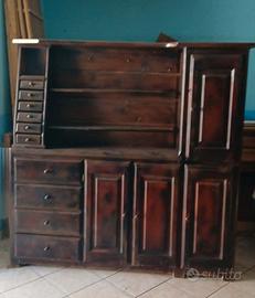 credenza in legno massello di castagno