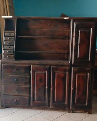 credenza in legno massello di castagno