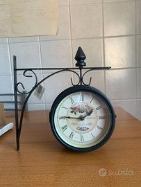 Orologio da parete due quadranti doppio meccanismo