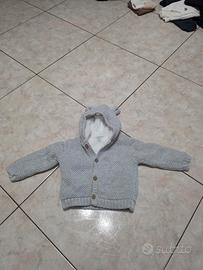 Felpa bimbo 6-9 mesi in lana