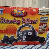Steering wheel 3in1 Volante e pedali PC e PS2/3