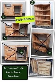 Arredamento da bar in larice lamellare - bancone