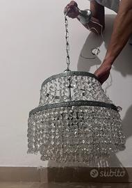 Lampadario vintage  in cristallo