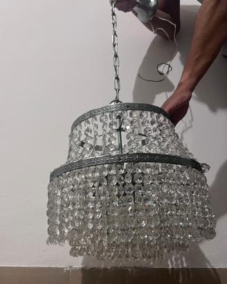 Lampadario vintage  in cristallo