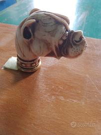 testa di Dobermann per bastone da passeggio 