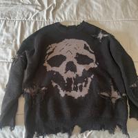 felpa/maglione con scheletro