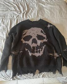 felpa/maglione con scheletro