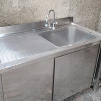 lavandino acciaio cucina esterna 