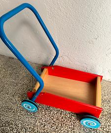 Carrellino legno primi passi Città del Sole