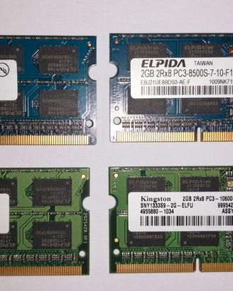 6 pezzi Ram DDR Notebook 2 4 16 GB Stock