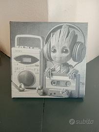 Quadretto baby Groot Guardiani della Galassia