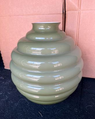 Vaso Venini Deco’ color tortora h 29
