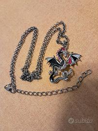 Collane viverna e cuore blu