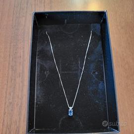 Collana Babila in oro bianco con zaffiro blu