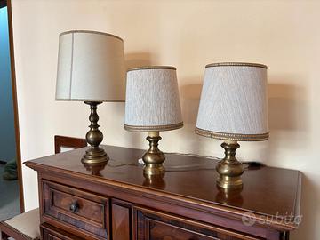 Set 3 Lampade in ottone vintage