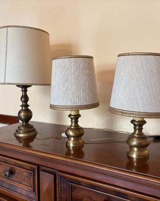 Set 3 Lampade in ottone vintage