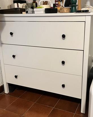 Cassettiera bianca con 3 cassetti Ikea KOPPANG