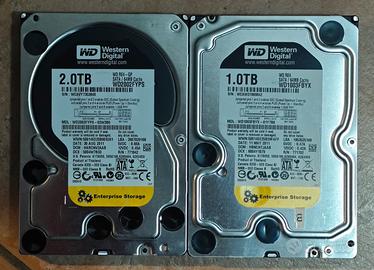 2 HDD WD Black 2TB e 1TB