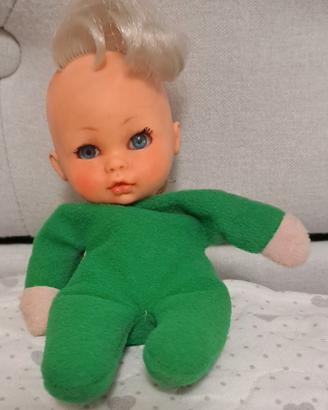 Bambola bambolina vintage Migliorati 15 cm verde 