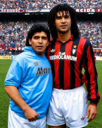 fotografia Milan Napoli Maradona e Gullit 