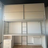 Cameretta Scrivania con armadio a ponte