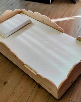 Lettino Montessori legno massello artigianale 