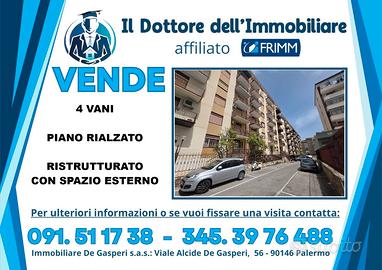 4 vani in via Messina Marine con terrazzo