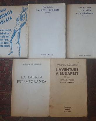 Lotto 5 libri erotismo anni '60 Le notti ardenti