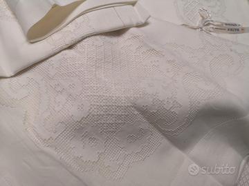 Lenzuola in puro lino con rete '500