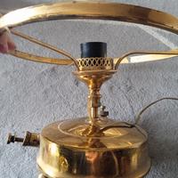 Lampada marinara in ottone, base antica