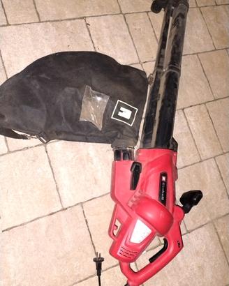 soffiatore e aspira foglie Einhell con sacco.