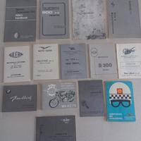 Manuali Uso & Manutenzione moto d'epoca varie 