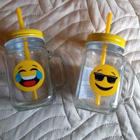 BICCHIERI DI VETRO SMILE/EMOTICON 