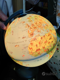 Mappamondo per bambini e ragazzi con animali