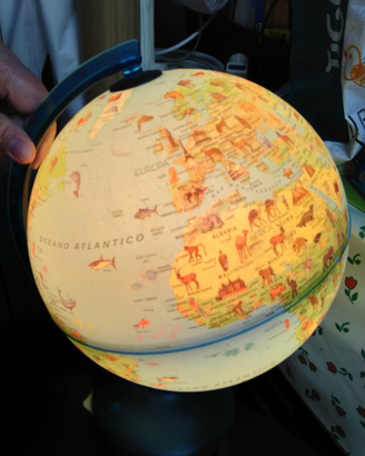 Mappamondo per bambini e ragazzi con animali