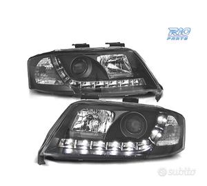 FARI AUDI A6 4B 97-99 LUCE DIURNA REALE SFONDO NER