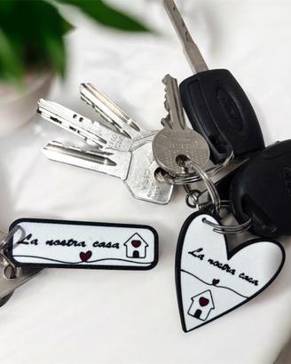 Coppia Portachiavi personalizzato “la nostra casa”