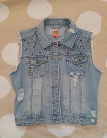 Gilet smanicato denim Only